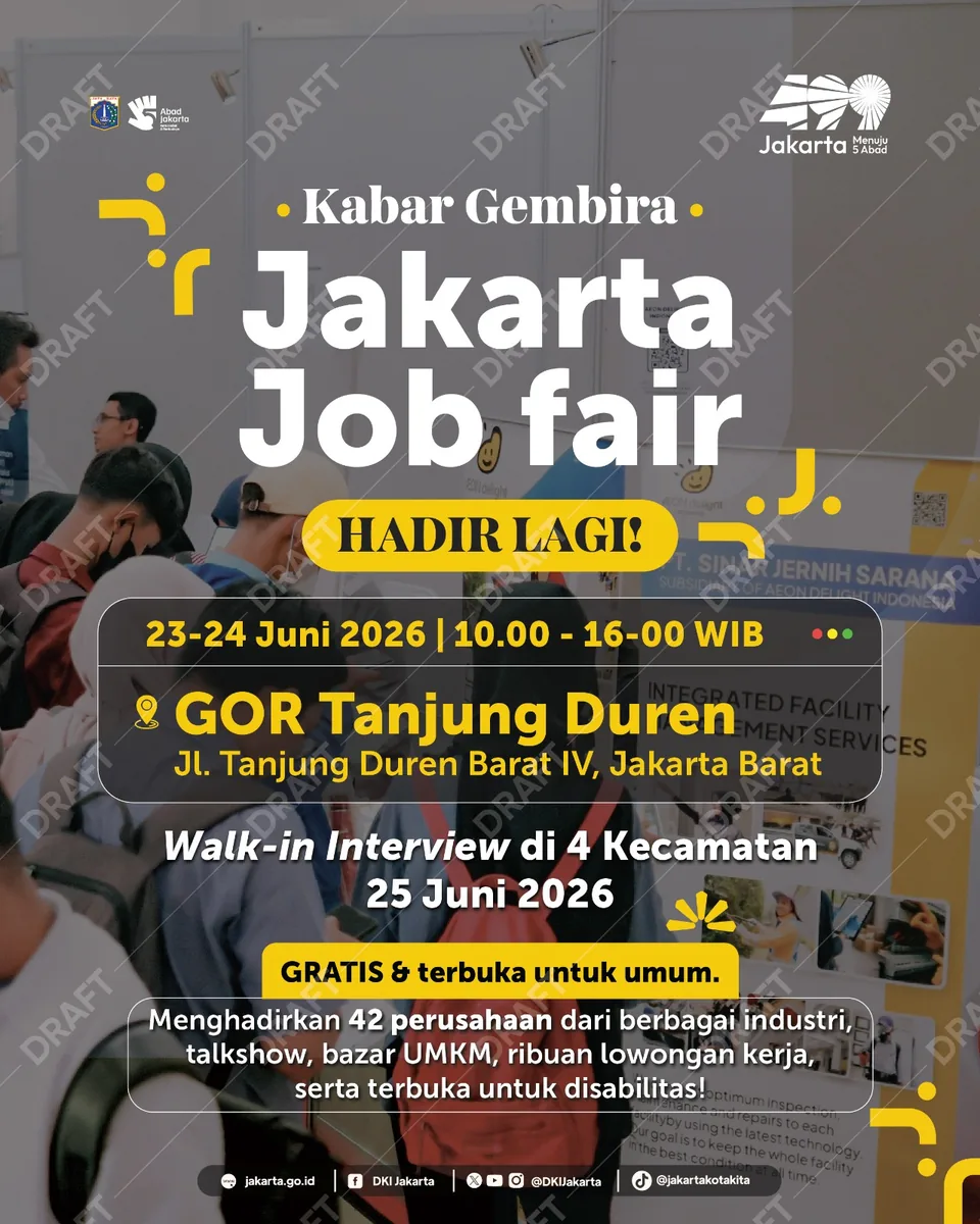 Job Fair Kabupaten Aceh Singkil 2026 (Suku Dinas TKTE Wilayah Kabupaten Aceh Singkil Barat) : 23-24 Juni 2026